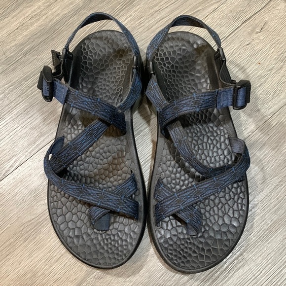 Chaco Men's Updraft 2 Bulloo Sandals Diamond Weave Blue & Black Sandals size 10 - Picture 1 of 10